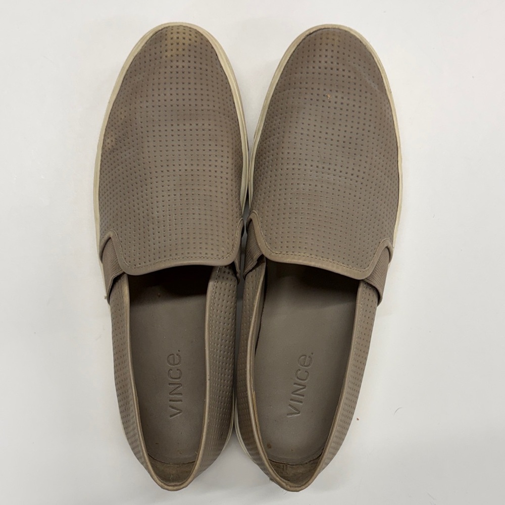 Vince Women’s Taupe Perforated Loafers